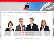 Tablet Screenshot of pro-casa-immobilien.de